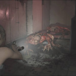 Resident Evil 2 Remake Claire Shooting Crawling Monsters