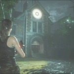 Resident Evil 2 Remake The Church and Claire Redfield Approaching